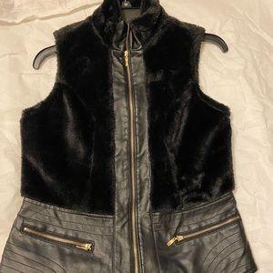 Leather Faux Fur Vest